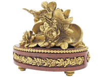 François Linke Gilt Bronze & Rouge Griotte Marble Table Clock